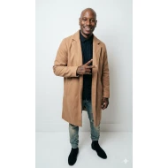 Tyrese Gibson Kill Code Camel Brown Coat