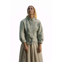 Unchosen Molly Windsor Blue Cotton Shirt Unchosen Molly Windsor Blue Cotton Shirt