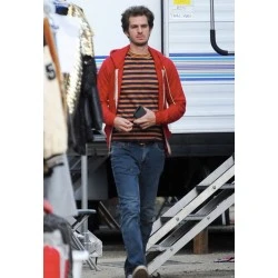 Under The Silver Lake Andrew Garfield Red Jacket