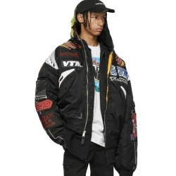 Vetements X Alpha Industries Hooded Racing Jacket Vetements X Alpha Industries Hooded Racing Jacket