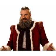 Violent Night 2 David Harbour Red Suede Velvet Santa Coat