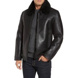 Genuine Shearling Warm Leather Jacket Genuine Shearling Warm Leather Jacket