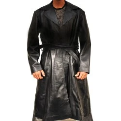 Wesly Snipes Blade Triinity Long Leather Coat