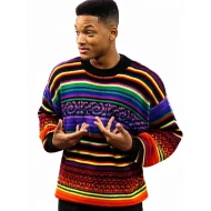 Will Smith The Fresh Prince of Bel Air Multicolor Sweater