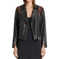 Women Asymmetrical Maroon Striped Jacket