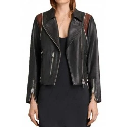 Women Asymmetrical Maroon Striped Jacket