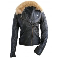 Women Black Biker Jacket