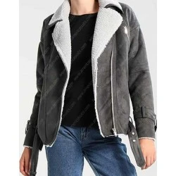 Women Shearling Biker Jacket