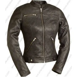 Women Spandex Fitted Quilted Stitched Jacket Women Spandex Fitted Quilted Stitched Jacket