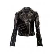Women Spikes Studded Punk Jacket