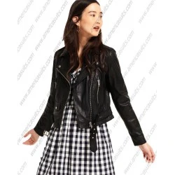 Women Tier Biker Leather Jacket