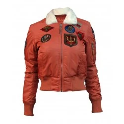 Womens Top Gun B-15 Flight Jacket With Patches