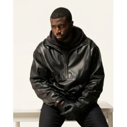 Y lan Noel Nemesis 2026 Black Leather Pullover Jacket