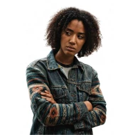 Yellowjackets Jasmin Savoy Brown Denim Jacket