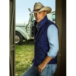 Yellowstone Kevin Costner Blue Vest Yellowstone Kevin Costner Blue Vest
