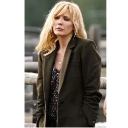 Yellowstone S04 Kelly Reilly Olive Green Coat Yellowstone S04 Kelly Reilly Olive Green Coat
