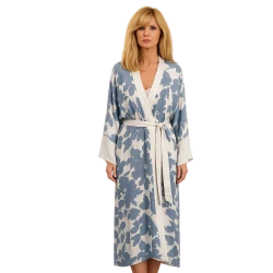 Yellowstone S05 Beth Dutton Blue Floral Robe