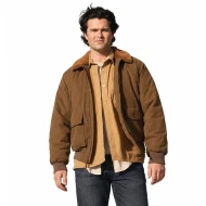 You Cant Leave Spencer Boldman Brown Shearling Collar Jacket