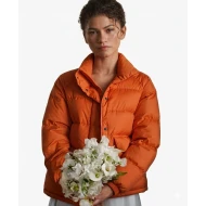 Zendaya The Drama 2026 Orange Puffer Jacket