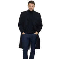 A Keller Christmas Vacation Jonathan Bennett Black Wool Coat