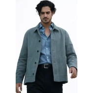 56 Days Avan Jogia Grey Suede Jacket