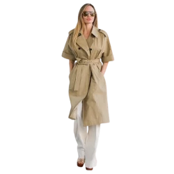 Angelina Jolie Beige Trench Coat