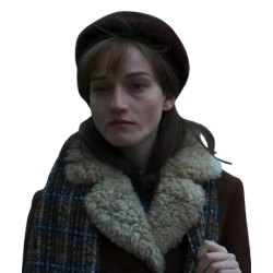 Apartment 7A 2024 Julia Garner Brown Shearling Jacket