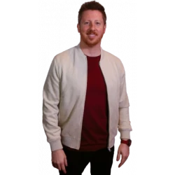 Bolt from the Blue Kevin Michael Martin White Bomber Jacket