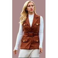 Brittany Snow The Beast in Me Brown Vest