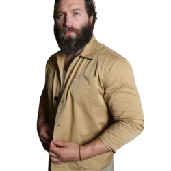 Catching Dust 2024 Jai Courtney Brown Jacket