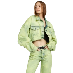 Fused Mint Green Denim Jacket Fused Mint Green Denim Jacket