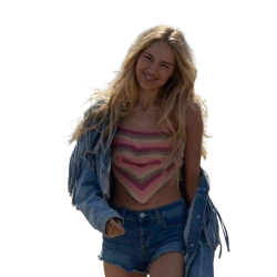 Landman Michelle Randolph Blue Denim Jacket