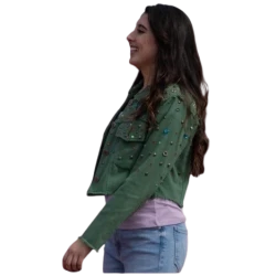 Landman Rylie Rodriguez Green Denim Jacket