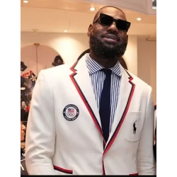LeBron James Paris Olympics 2024 Team USA Blazer LeBron James Paris Olympics 2024 Team USA Blazer