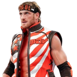 Logan Paul Orange Leather Vest