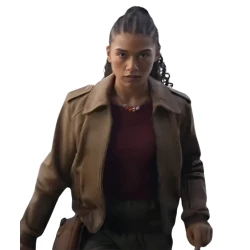 Clarisse La Rue Olympians 2025 Brown Bomber Jacket