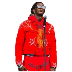 Young Thug Elegant Spider Red Jacket
