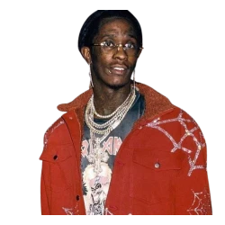 Young Thug Spider Red Shearling Jacket