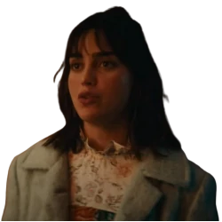 Your Monster 2024 Melissa Barrera Blue Long Coat