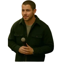 A Very Jonas Christmas Movie Nick Jonas Green Jacket