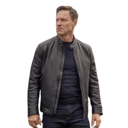 Aaron Eckhart Chief of Station Movie Leather Jacket
