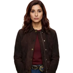 Allegiance S03 Sabrina Sohal Suede Leather Jacket