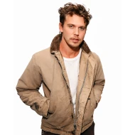 Austin Butler Distressed Beige Cotton Jacket