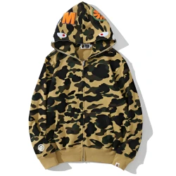 Bape Beige Camouflage Shark Hoodie Bape Beige Camouflage Shark Hoodie