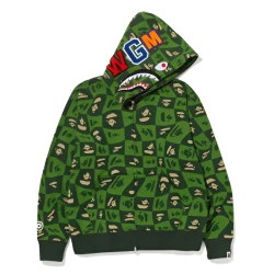 Bape Camo Green Shark Hoodie Bape Camo Green Shark Hoodie
