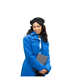 Beyond the Gates Colby Blue Wool Coat Beyond the Gates Colby Blue Wool Coat