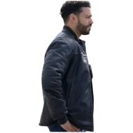 Boston Ryan Broussard Blue Black Leather Jacket