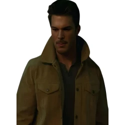  Brando White The Genesis Project Suede Leather Jacket