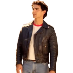 Camp Rock 3 Joe Jonas Black Leather Jacket