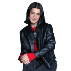 Charli D Amelio Black Leather Jacket